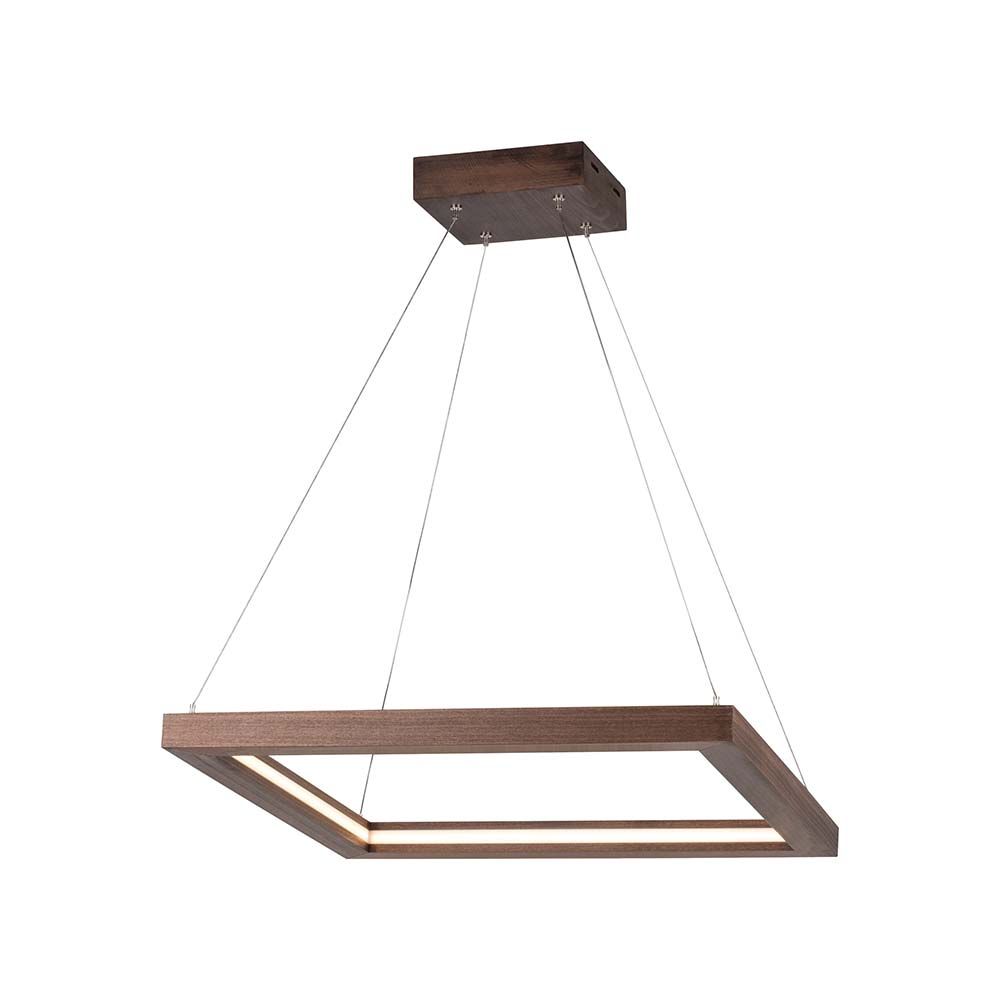 LED Hängeleuchte Legno in Nussbaum, 2520lm, modernes Design für stilvolle Beleuchtung.