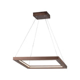 LED Hängeleuchte Legno in Nussbaum, 2520lm, modernes Design für stilvolle Beleuchtung.