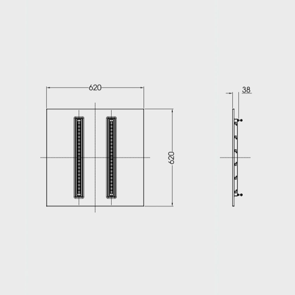 LED panel Apoli UGR <16 arbejdspladsbelysning