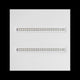 LED-Panel Apoli: flache Deckenleuchte in Weiß mit zwei Leuchtstreifen, blendfrei und effizient.
