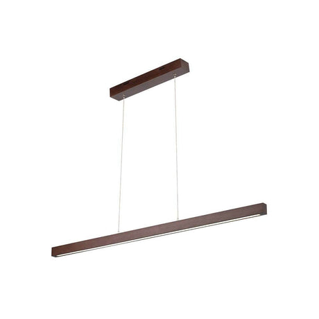 LED Pendellampe Smal 100cm Touch-Dimmer 1330lm Nuss, moderne hängende Leuchte mit Holzoptik.