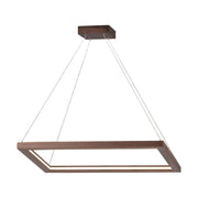 LED Suspension Legno 2940 lm noyer au design moderne, idéale pour des intérieurs élégants.