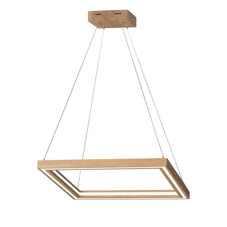 LED Suspension Legno 5320lm Chêne huilé – luminaire en bois suspendu moderne avec éclairage LED.