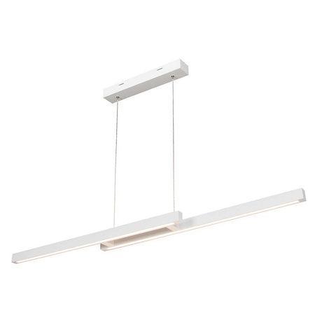 LED pendant light Smal Double touch dimmer 2100 lm white in a modern design, floating from the ceiling.