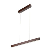LED Pendelleuchte Smal 80cm Touch-Dimmer 1050lm Nuss in eleganter Holzoptik.