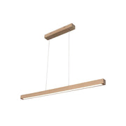 LED Pendelleuchte Smal Touch-Dimmer 2660lm Eiche-Geölt moderne Holz-Pendelleuchte
