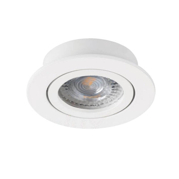 LED-Spot IP44 Brandschutz schwenkbar, weißer Einbaustrahler für gedämmte Hohldecken mit geringer Einbautiefe