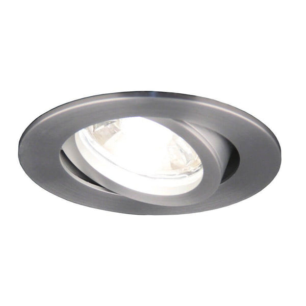 LED-Spot IP44 Brandschutz schwenkbar in Alu-Matt, flexibler Einbaustrahler für gedämmte Hohldecken