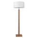 LED Stehlampe Asseto 3350lm Eiche-Geölt, Beige mit modernen Design und elegantem Schirm.