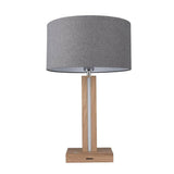 LED Tischleuchte Asseto 980lm Eiche-Geölt, Grau