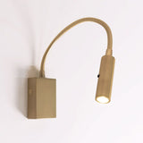 LED wall light Switch reading light brass