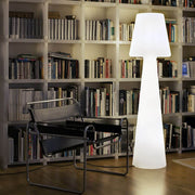 Lola LED-Außen-Stehleuchte Big mit Akku und Fernbedienung, weiße 165 cm Garten- und Terrassenleuchte im modernen Design