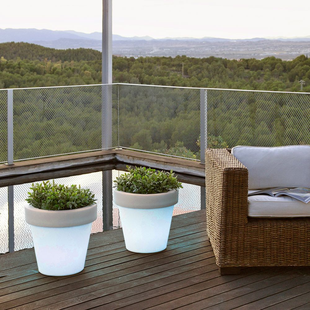 Magnolia Big LED illuminated flower pot with rechargeable battery