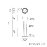 Okinawa Bambus LED Boho Stehleuchte Solar + Akku IP54