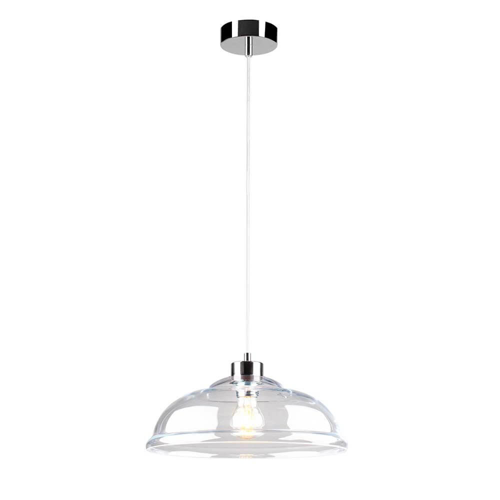 Lampada a sospensione crowde chroma, trasparente