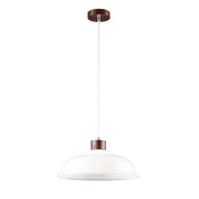 Molde pendant lamp in walnut, white, transparent – elegant pendant light with modern design.