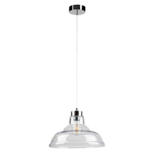 Pendelleuchte Avino Chrom, Transparent