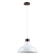 Pendelleuchte Avino Nussbaum, Weiß, Transparent mit elegantem Design und klaren Linien.