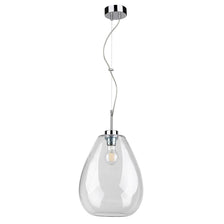Pendelleuchte Piro Chrom, Transparent