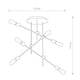 Retro Deckenlampe Axis 6-flg. Schwarz mit einem modernen Design und Maßstab von 73 cm x 74 cm.