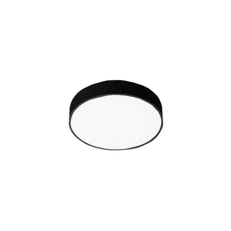 Luz de techo LED Rondo Highpower en diseño negro con cubierta opal para luz sin deslumbramiento.
