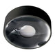 Flacher LED Außen-Aufbauspot in Schwarz mit transparentem Glasschutz und modernem Design.