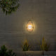 Sisine Boho-Style LED Wandleuchte aus handgewobenem Seegras, warmweißes Licht für Außenbereiche.