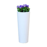 LED solar decol light ficus illuminated flower pot with battery