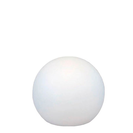 Lampe à boule solaire LED Buly Ø40cm IP65 avec batterie et télécommande sur un fond blanc.