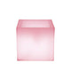 Solar-Topf Narciso mit Akku Big in rosa quadratischem Design, ideal für Pflanzen und stimmungsvolle Beleuchtung.