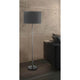 Stehlampe Hotel 168cm Stoffschirm Grau in eleganter Wohnumgebung mit grauem Zylinder und blendfreiem Licht.