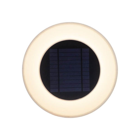 Wally Disk LED candeeiro de parede solar com design elegante e sensor crepuscular.