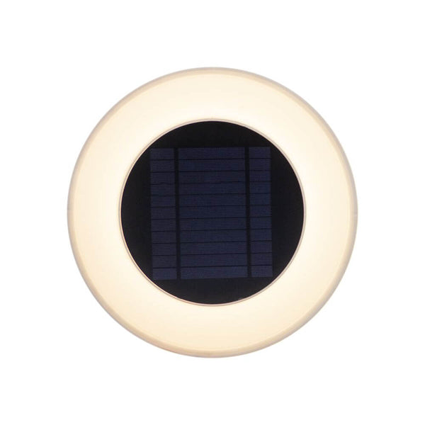 Wally Disk LED Solar-Wandleuchte, runde Solarlampe für Innen- und Außenbereich mit Dämmerungssensor