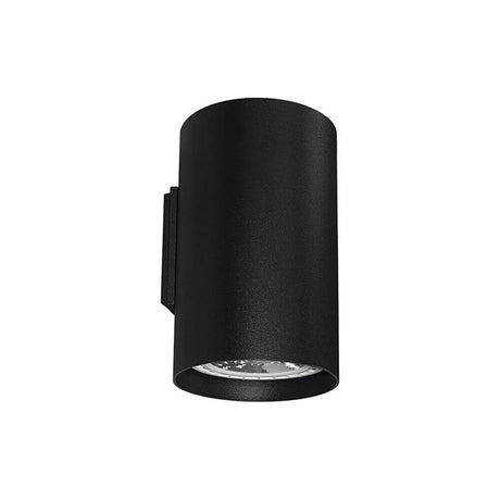 Væglampe Tube Up&Down Sort lavet af aluminium, tidløst design med lysudslip opad og nedad.