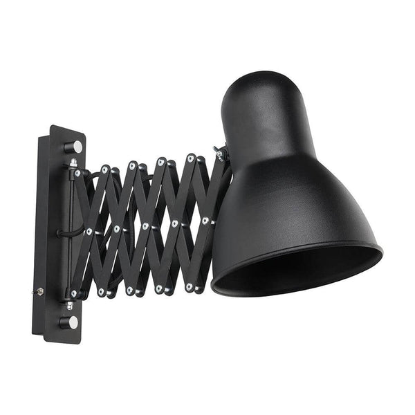 Wandlampe Harmony Ausziehbar Schwarz, schwarze ausziehbare Metall-Wandleuchte mit verstellbarem Arm
