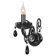 Wandlampe Queen Schwarz, Chrom