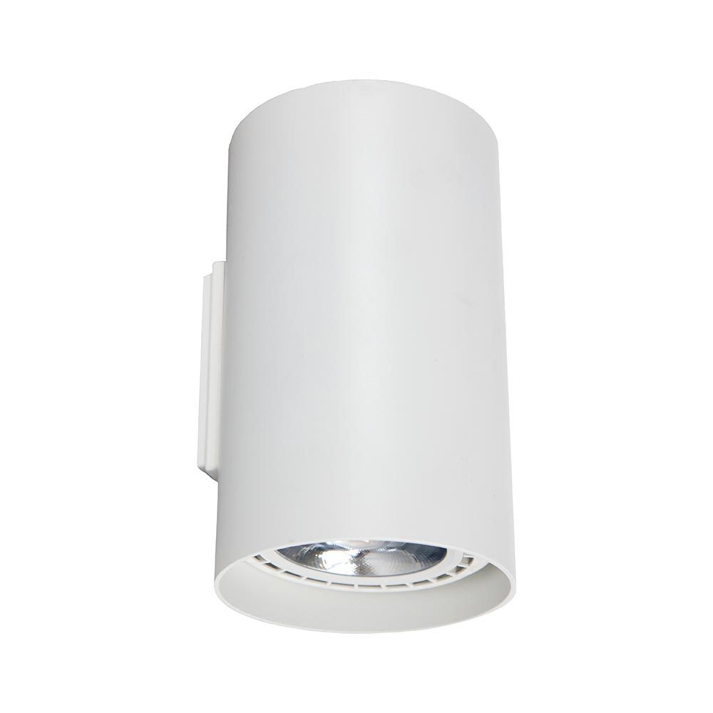 Tube de lampe murale 2-flammes en blanc