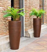 Pot decorativo illuminato a LED Bambu grande con batteria e telecomando