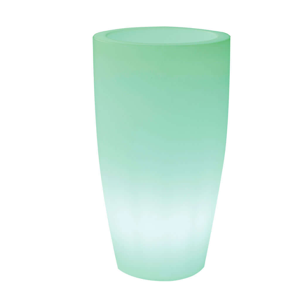 LED beleuchteter Dekotopf Bambu Mini mit Akku und Fernbedienung