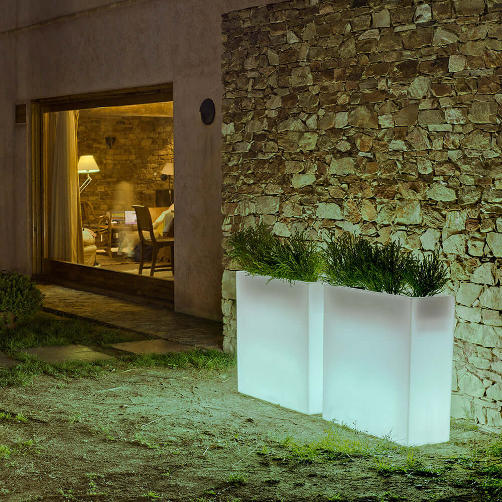 Square Flowerpot Junco z baterią i pilotem