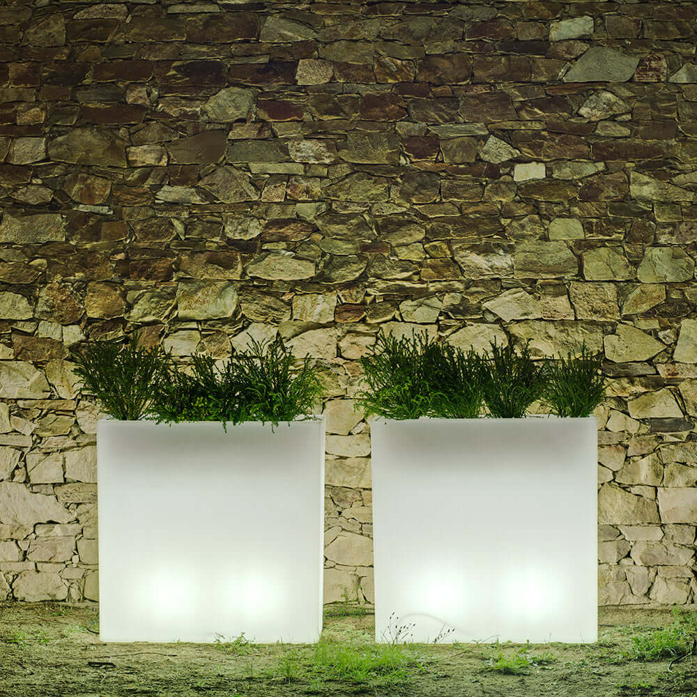 Square Flowerpot Junco z baterią i pilotem
