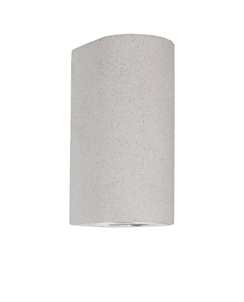 Lido Außenwandleuchte H 18cm GU10 Up & Down IP65 aus Beton und Glas mit modernem Design.