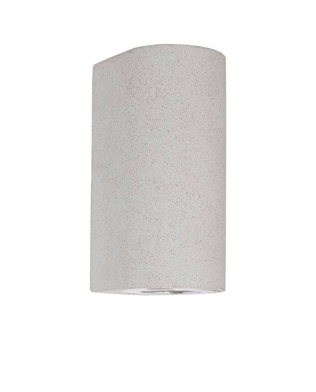 Lido udendørs væglampe H 18cm GU10 Op & Ned IP65 lavet af beton og glas med et moderne design.