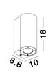 Technische Zeichnung der Lido Außenwandleuchte H 18cm GU10 Up & Down IP65 mit Abmessungen.