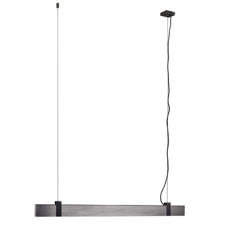 Lilt LED pendant light in minimalist design with three-step light dimmer and continuous light surface.