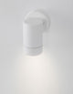 Limbio Außenwandleuchte H 12cm GU10 Down IP54 in weiß an Wand montiert, ideal für moderne Außenbereiche.