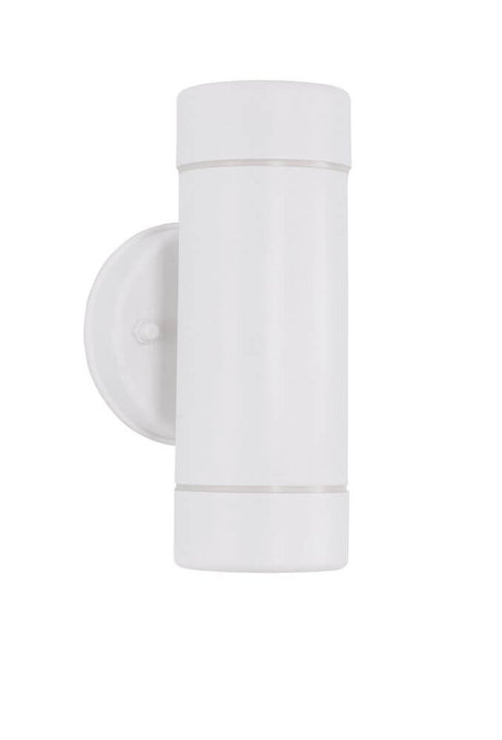 Limbio Außenwandleuchte H 18cm GU10 Up & Down IP54, weiße moderne Außenleuchte für Fassade, Balkon und Terrasse