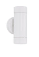 Limbio Außenwandleuchte H 18cm GU10 Up & Down IP54 in Weiß, moderne Fassadenbeleuchtung.