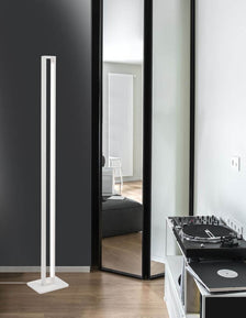 Line LED Stehlampe 3000K Weiß moderne Stehleuchte aus Aluminium und Acryl für Wohnzimmer