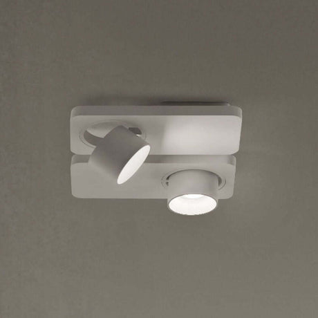 Plafonnier Beebo S LED avec deux spots modernes au design élégant, monté au plafond.